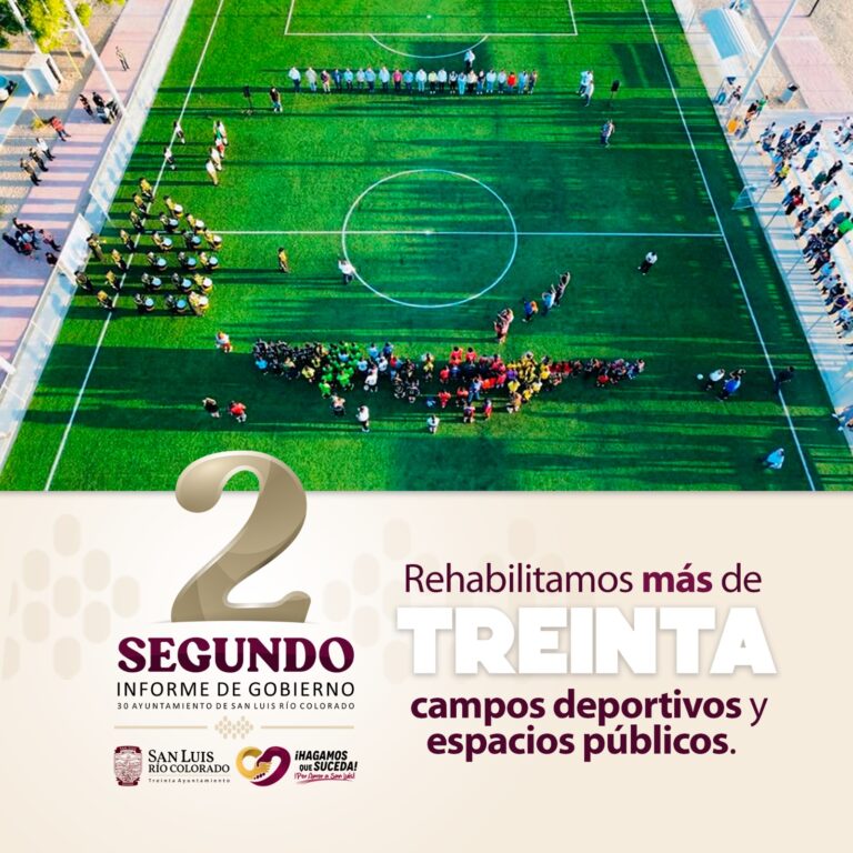 Rehabilita alcalde Iván Sandoval más de 30 campos deportivos y espacios públicos