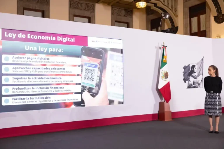 Nueva ley de economía digital ayudará a la seguridad, la eficiencia y la formalización de comercios y productos: Presidenta Claudia Sheinbaum
